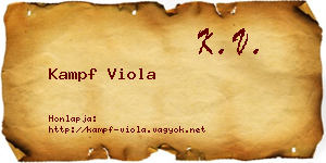 Kampf Viola névjegykártya